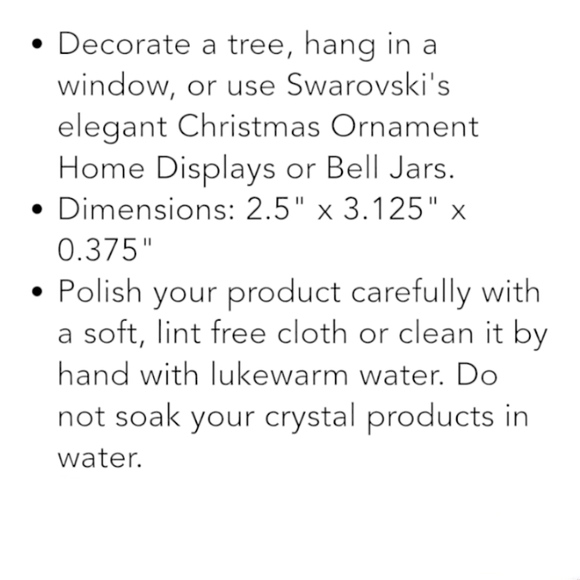 Swarovski Annual Edition Holiday Ornament 2022 Authentic - Picture 3 of 4